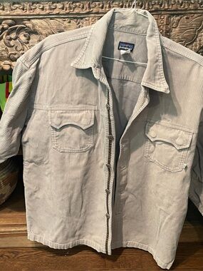 Vintage Patagonia Rhythm Light Beige Corduroy Overshirt Jacket